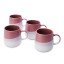 Salisbury & Co Ombre Stoneware Mugs, Set of 4 - Blush