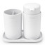 Brabantia ReNew Bathroom Accessory Set, 3-Piece - White angle