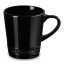 Le Creuset Stoneware V Mug, 100ml - Black Onyx angle
