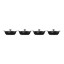 Le Creuset Gourmet Matte Black Collection Cast Iron Mini Braisers with Lids, Set of 4 angle