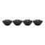 Le Creuset Gourmet Matte Black Collection Cast Iron Mini Braisers with Lids, Set of 4