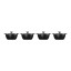 Le Creuset Gourmet Matte Black Collection Cast Iron Mini Cocottes with Lids, Set of 4 angle