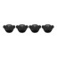 Le Creuset Gourmet Matte Black Collection Cast Iron Mini Cocottes with Lids, Set of 4 angle