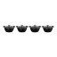 Le Creuset Gourmet Matte Black Collection Cast Iron Mini Cocottes with Lids, Set of 4