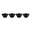 Le Creuset Gourmet Matte Black Collection Cast Iron Mini Cocottes, Set of 4 angle