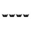 Le Creuset Gourmet Matte Black Collection Cast Iron Mini Cocottes, Set of 4 angle