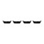 Le Creuset Gourmet Matte Black Collection Cast Iron Mini Braisers, Set of 4 angle
