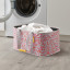 Joseph Joseph Hold-All Peach Collapsible Laundry Basket, 35L with laundry