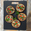 MicroGarden Black Wood Fibre Chopping Board - 30cm with food