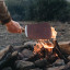 Donkey Long Tong Leather Fire Paddle Fan by the fire