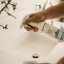 GoodBasics Probiotic Bathroom Cleaner, 500ml sprayed on the basin