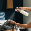 GoodBasics Probiotic Stain Remover, 500ml sprayed on a fleece blanket 