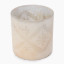 Thread Office Frosted Almond Distressed Glass Wreath Candle Holder