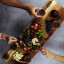 LK's Fold Away Grazing Board with snacks and wine