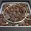 Alva Gas Fire Table with Lava Rocks & Lid detail