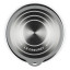 Le Creuset Stainless Steel Mixing Bowl with Glass Lid - 27cm angle