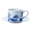 Jenna Clifford Peacock Saphire Garden Cup & Saucers, Set of 4 angle