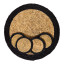 Gone Rural Trim Placemats & Coasters, Set of 8 - Smoke and Black