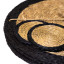 Gone Rural Trim Placemats & Coasters, Set of 8 - Smoke and Black detail