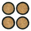 Gone Rural Trim Coasters, Set of 4 - Smoke & Forest