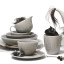 JAN Ashes & Olive Pasta Bowls, Set of 4 - Ash grey lifestyle