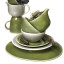 JAN Ashes & Olive Side Plates, Set of 4 - Olive green lifestyle