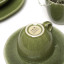 JAN Ashes & Olive Cups & Saucers, Set of 4 - Olive green lifestyle