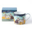 Olivia Princess Porcelain Mug, 300ml - Blue angle with packaging