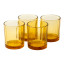 Olivia Princess Lead-Free Crystal Tumblers, Set of 4 - Amber