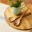 Jamie Oliver Big Love Mango Wood All-Rounder Board, 48cm on the table with utensils 