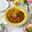 Jamie Oliver Big Love Stoneware Super Server, 34cm with food