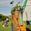 Fieldbar Signature Shades Collection Field Bottle, 750ml - Parisian Green on a golf bag