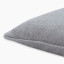 Thread Office Light Grey Grounded Scatter Cushion with Feather Blend Inner, 40cm x 70cm close up