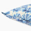 Thread Office Blue Fan Palm Scatter Cushion with Feather Blend Inner, 60cm x 60cm close up