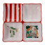 Olivia Princess Hand-Painted 4-Division Square Bowl, 22cm angle