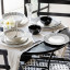 Jenna Clifford Ivory Noir Salad Bowl, 23cm on the table