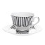 Jenna Clifford Ivory Noir Cup & Saucers, Set of 4 angle