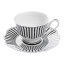 Jenna Clifford Ivory Noir Cup & Saucers, Set of 4
