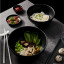 Maxwell & Williams Caviar Porcelain Coupe Bowls, Set of 4 on the table with food