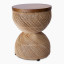 Thread Office Black Pine Wood Wicker Side Table