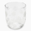 Thread Office Clear Glass Floral Engraved Candle Holder
