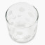 Thread Office Clear Glass Floral Engraved Candle Holder