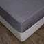 Thread Office Charcoal Percale Weave Fitted Sheet, 400 Thread Count - King XLXD