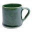 Mervyn Gers Glazed Stoneware Short Wide Mug, 250ml - Fig Green