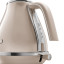 DeLonghi Icona Metallics Cordless Kettle, 1.7L - Beige detail of the water level indicator