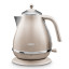 DeLonghi Icona Metallics Cordless Kettle, 1.7L - Beige