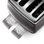 DeLonghi Icona Metallics 4-Slice Toaster, 1800W - Grey detail of the removable crumb tray