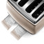DeLonghi Icona Metallics 4-Slice Toaster, 1800W - Beige detail of the removable crumb tray
