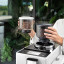 DeLonghi Rivelia Bean to Cup Coffee Machine with Bean Switch - Arctic White with Interchangeable bean hoppers