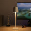 Arc & Hue Portobello Portable And Rechargeable Lamp - White on a desk